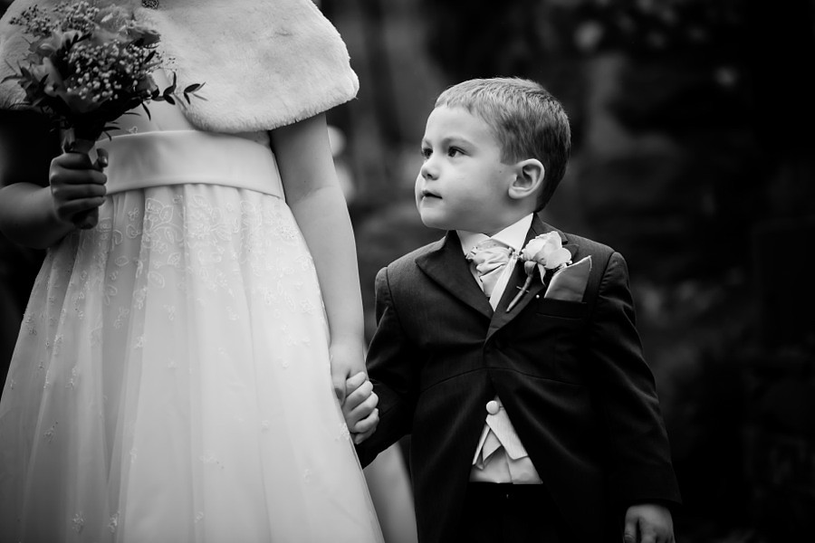 Children Holding Hands at Wedding by North Wales Wedding Photographer Celynnen Photography