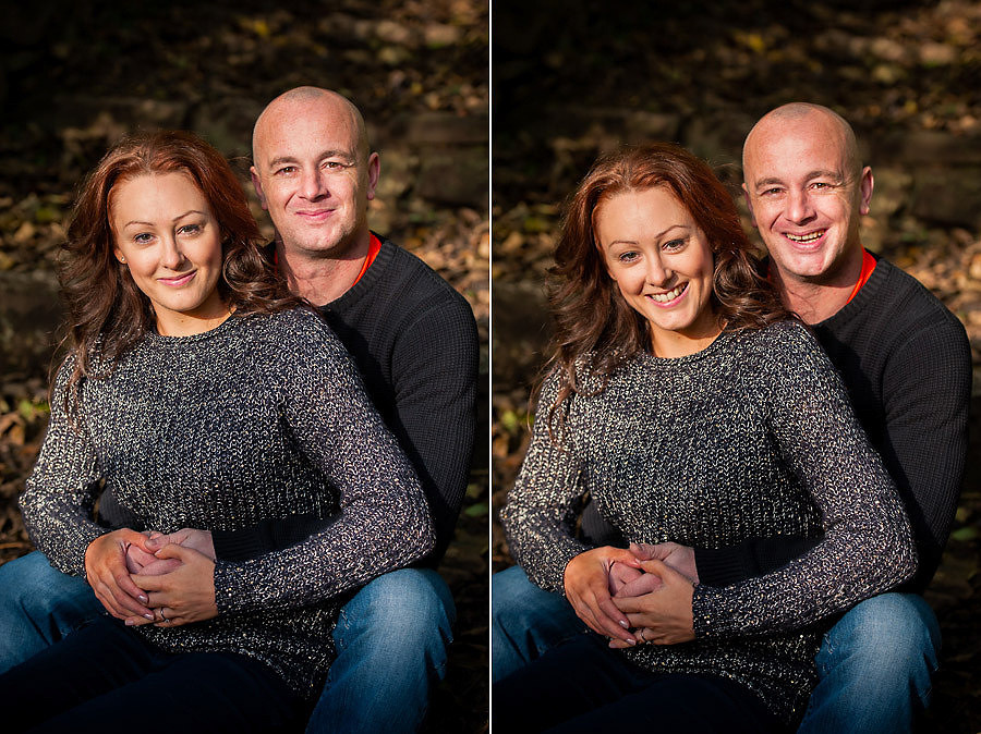 Gillian and Luke who are getting married at the St-Georges Hotel in Llandudno made the most of the late Autumns sunshine in Deganwy for their portrait session! (Ioan Said / Celynnen Photography)