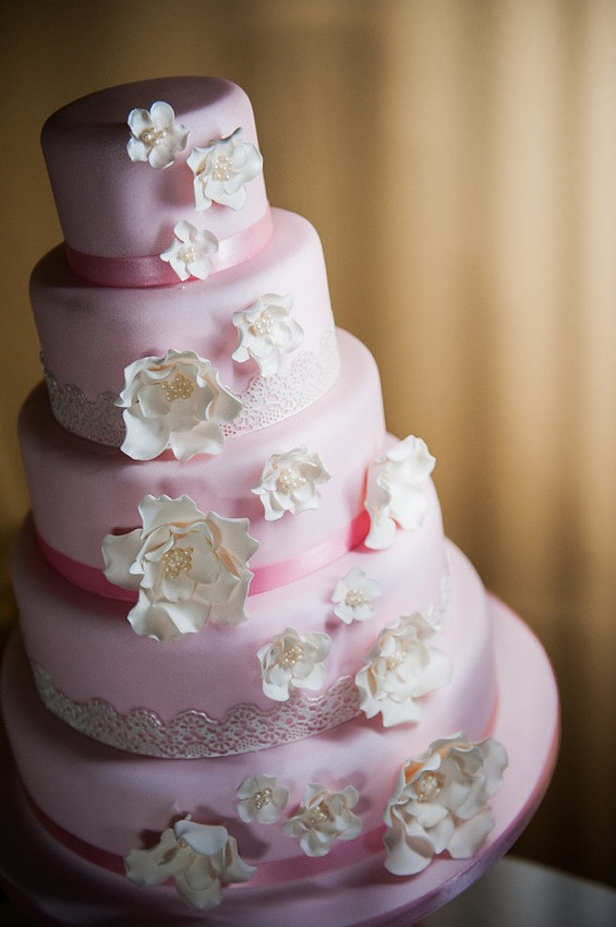 Wedding cake by Cakes for all occasion. Image by Celynnen Photography