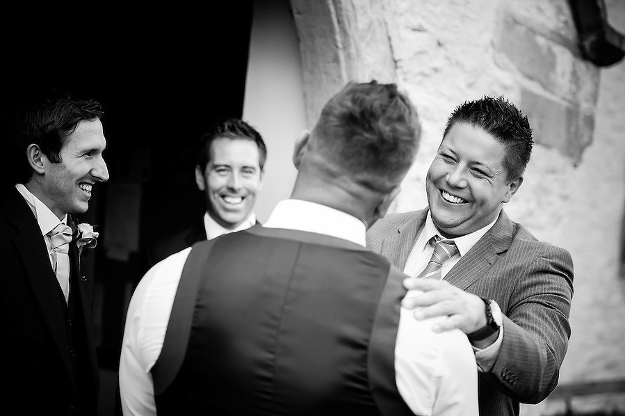 Guests at a wedding in Chester.