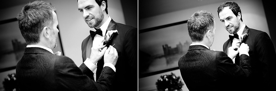 groom preparations at the St-Georges Hotel, Llandudno by Celynnen Photography