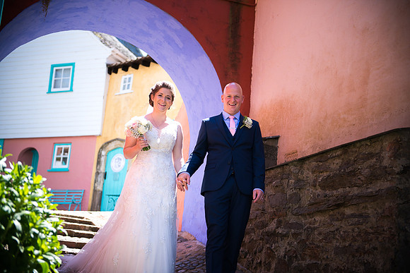 April and Adam's Wedding at Portmeirion with Celynnen Photography.