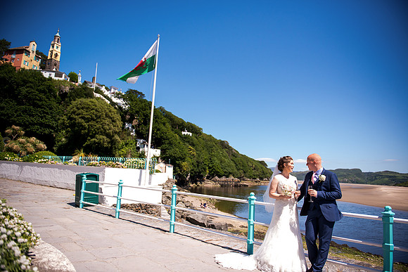 April and Adam's Wedding at Portmeirion with Celynnen Photography.