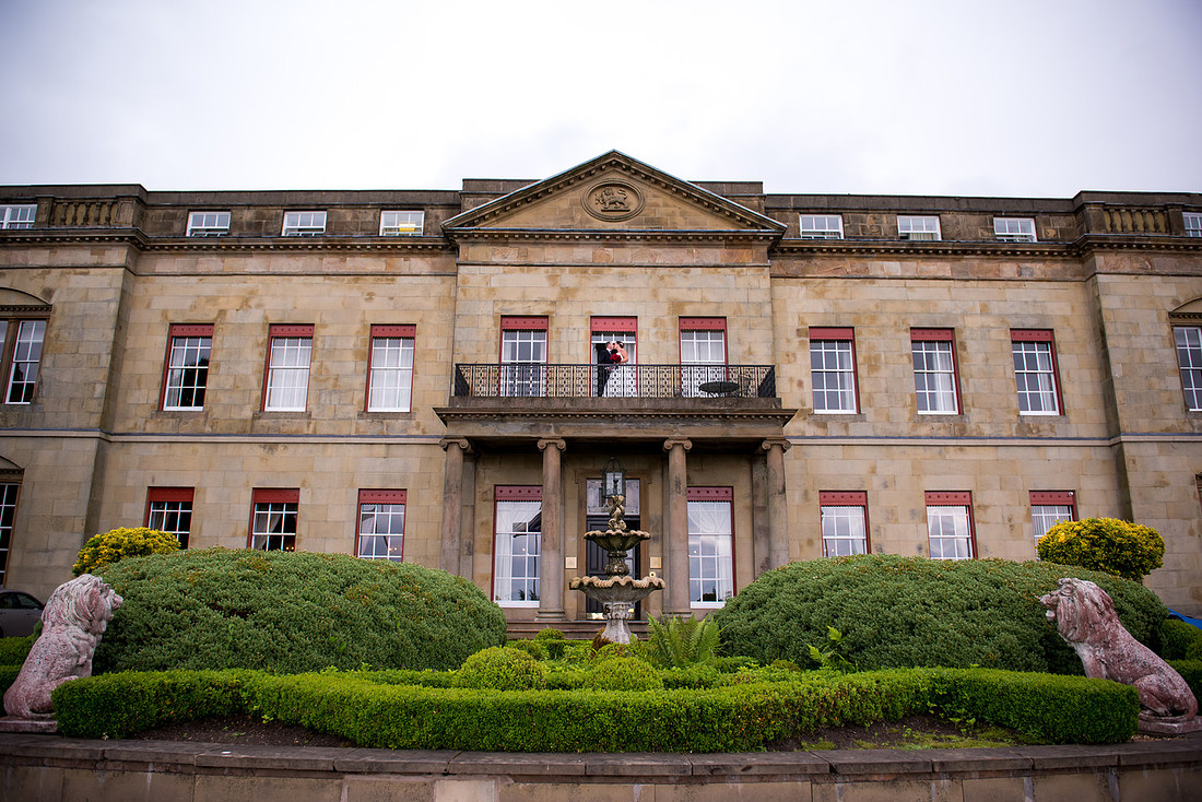 Charlotte and David's Wedding at Shrigley Hall in Macclesfield, with Celynnen Photography.