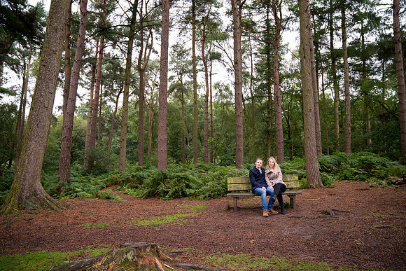 Katie and Paul's Pre Wedding Shoot in Delamere Forest with Celynnen Photography