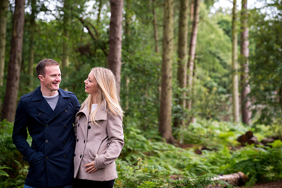 Katie and Paul's Pre Wedding Shoot in Delamere Forest with Celynnen Photography