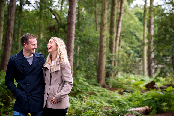 Katie and Paul's Pre Wedding Shoot in Delamere Forest with Celynnen Photography