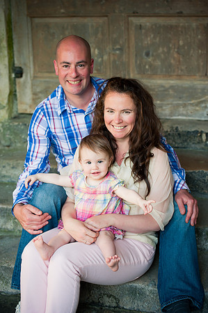 Family portrait from a pre wedding photoshoot in Well, Somerset