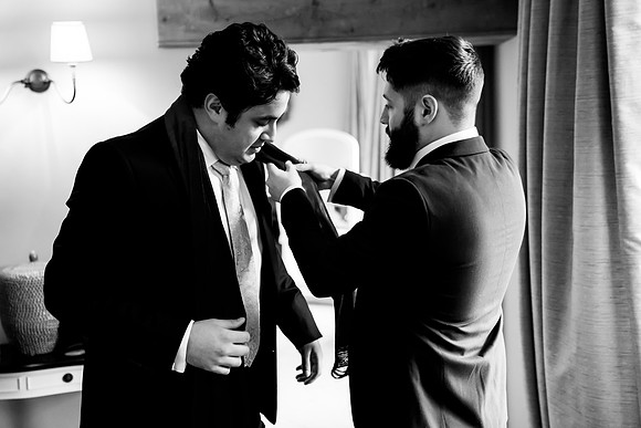 Kathryn and Jason's Winter Wedding at Soughton Hall with Celynnen Photography