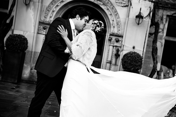 Kathryn and Jason's Winter Wedding at Soughton Hall with Celynnen Photography