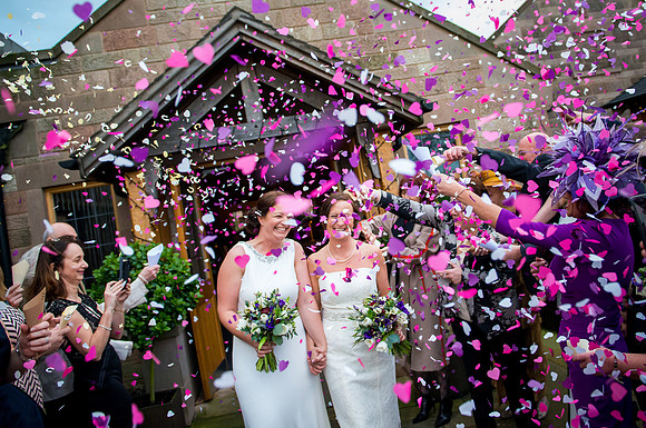 Kat and Sara's Wedding at Heaton House Farm by Cheshire Wedding Photographer Celynnen Photography