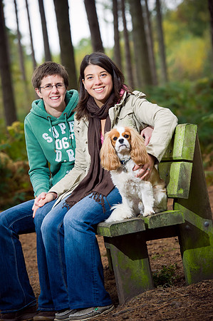 Same sex couple and their dog enjoying a portrait photoshoot with Celynnen Photography
