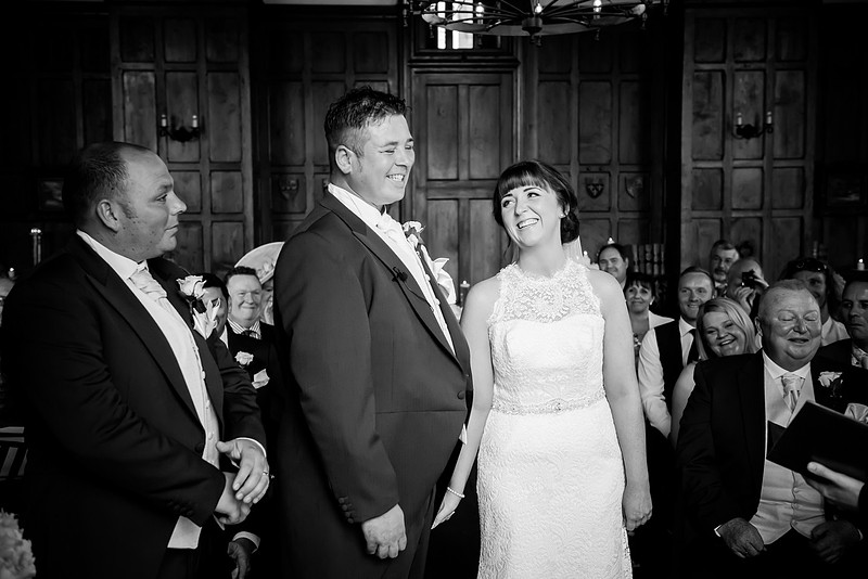 Bride and groom enjoying their wedding in Chateaux Rhianfa, Anglesey. Wedding Photographer, Celynnen Photography