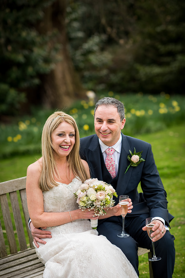 Portrait of the bride and groom at The Taplow House, Buckinghamshire.