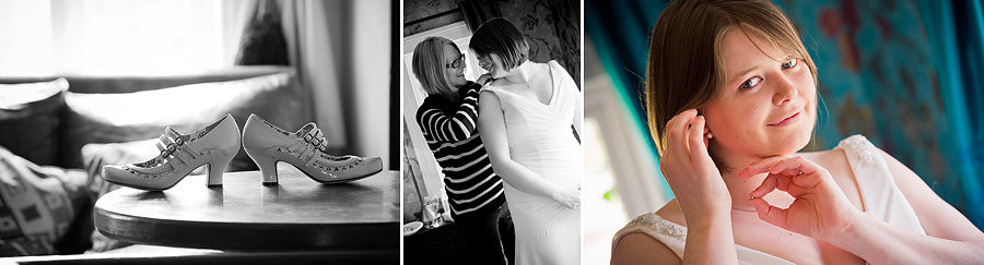 the bride getting ready