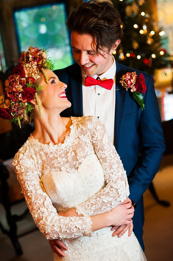 Bridal portrait photography at Bodysgallen Hall, Llandudno by Celynnen Photography. Dress by Diane Harbridge, flowers by Scent with Love.