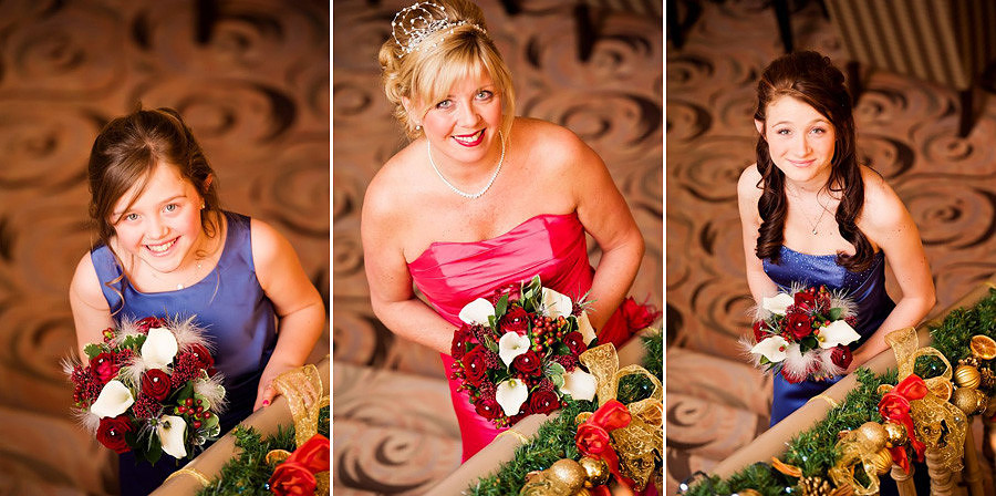 Brides and bridemaids in the Gallery at the Chester Grosvenor