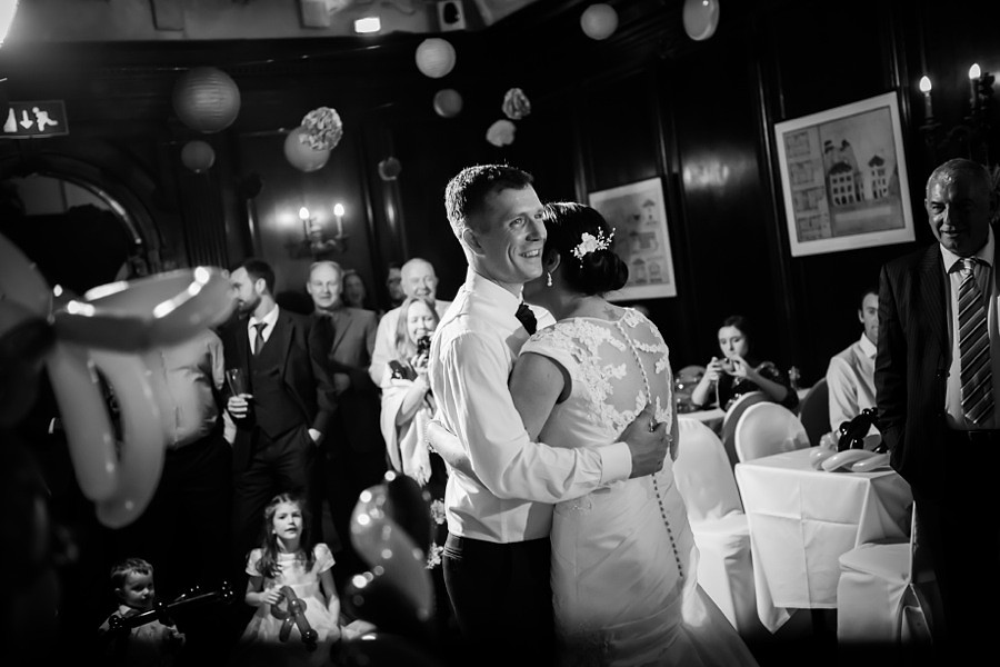 Bride and Groom dancing at their Wedding by Photographer Celynnen Photography