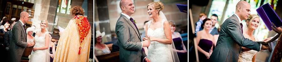 wedding ceremony in wrexham at St-Giles Church