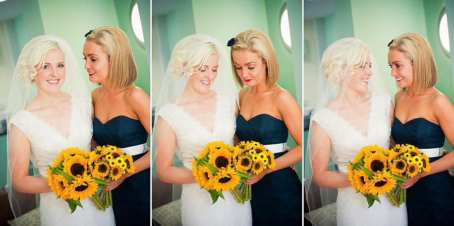 The bride and her bridesmaid at Nant-Gwythern by Celynnen Photography
