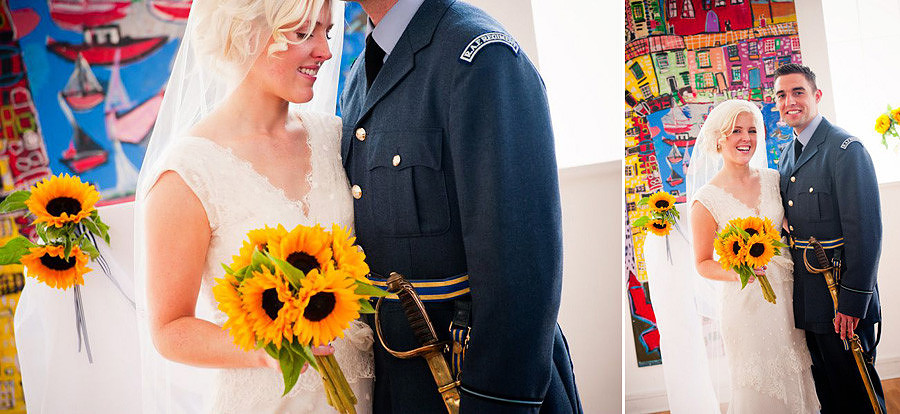 The bride and groom at Nant Gwrtheyrn by Celynnen Photography