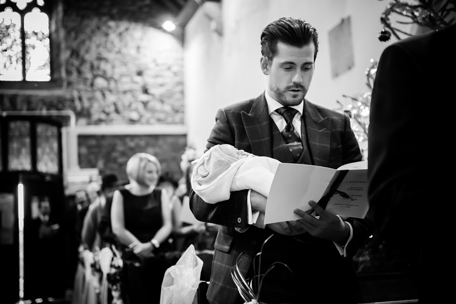 Wedding Guest with Baby by Photographer Celynnen Photography