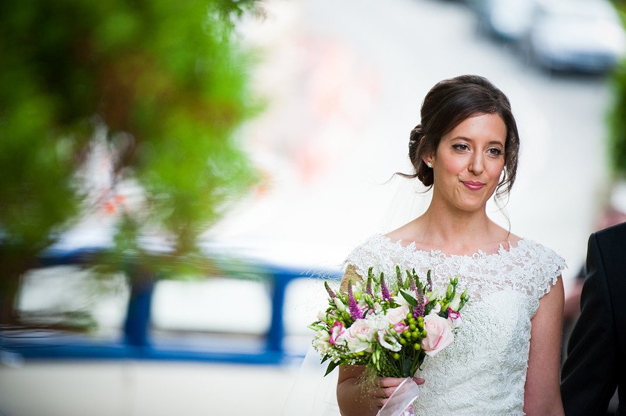 Portrait of a Smiling Bride on her Wedding Day by North Wales Wedding Photographer Celynnen Photography