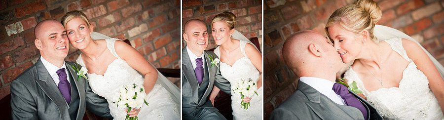 bride and groom at the Lion quays hotel by Celynnen Photography