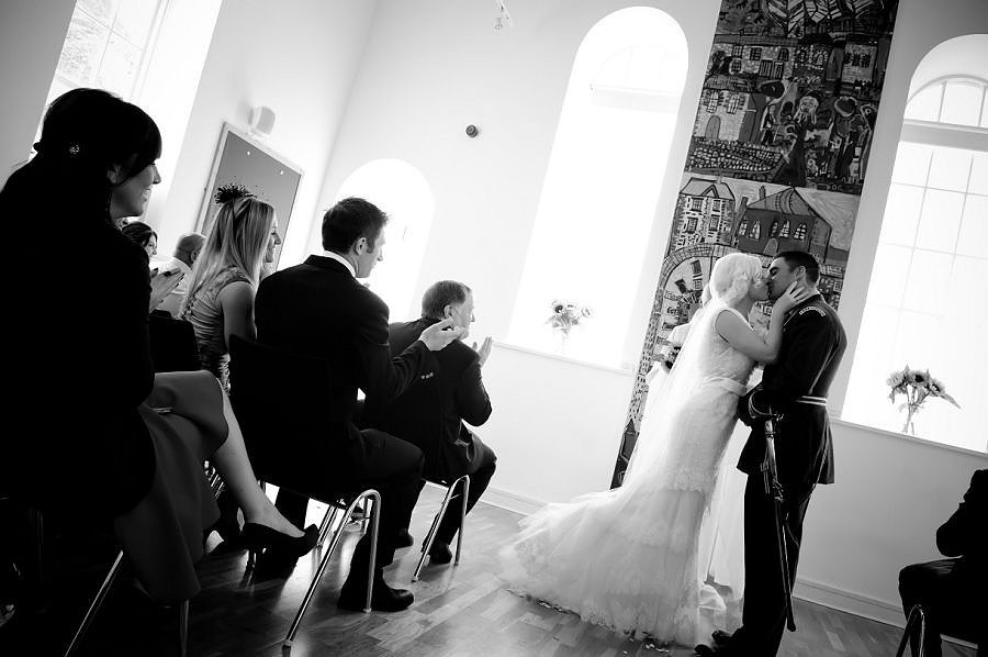 First Kiss at Nant Gwrtheyrn by Celynnen Photography