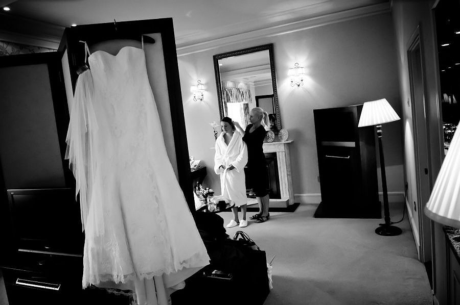 The bride getting ready at the Chester Grosvenor