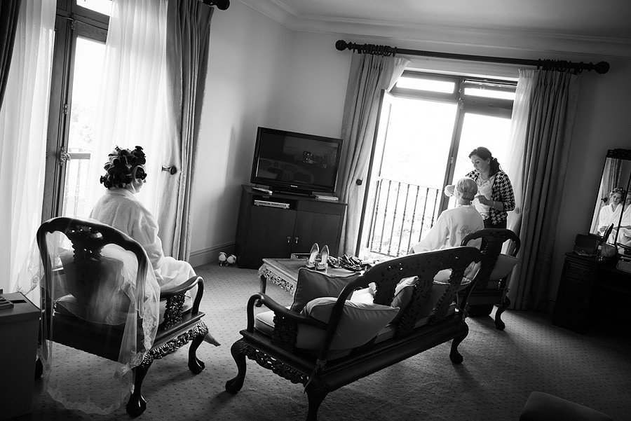 The bridal suite at Seiont Manor during the bride