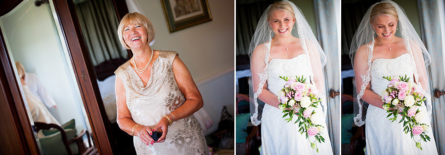 The bride at Seiont Manor, Caernarfon. Wedding photographer: Celynnen Photography