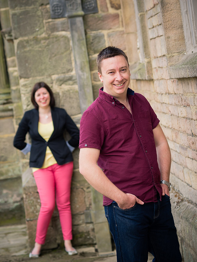 A photograph of Katharine & Matt on their Pre Wedding Shoot, Lyme Park, Stockport. Photographed by Celynnen Photography.
