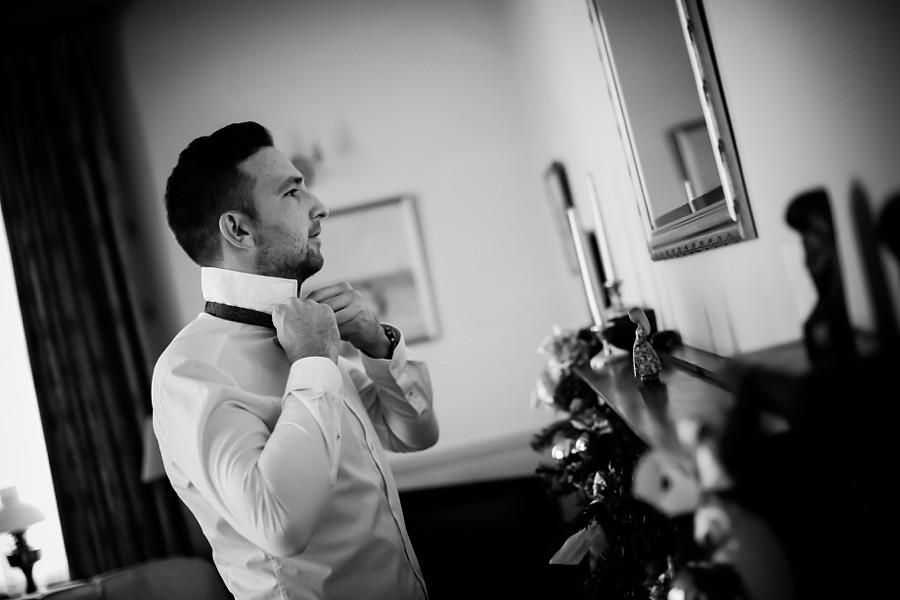 Wedding Guest Preparing at Ruthin Castle by Photographer Celynnen Photography