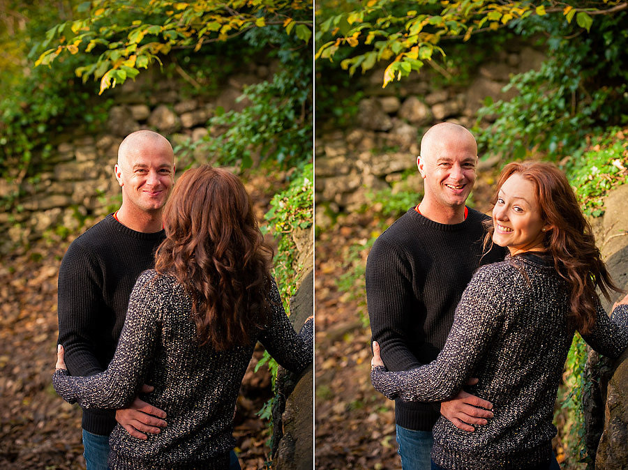 Gillian and Luke who are getting married at the St-Georges Hotel in Llandudno made the most of the late Autumns sunshine in Deganwy for their portrait session! (Ioan Said / Celynnen Photography)