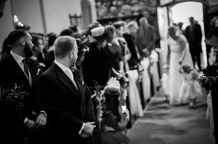 Groom at Altar by Photographer Celynnen Photography