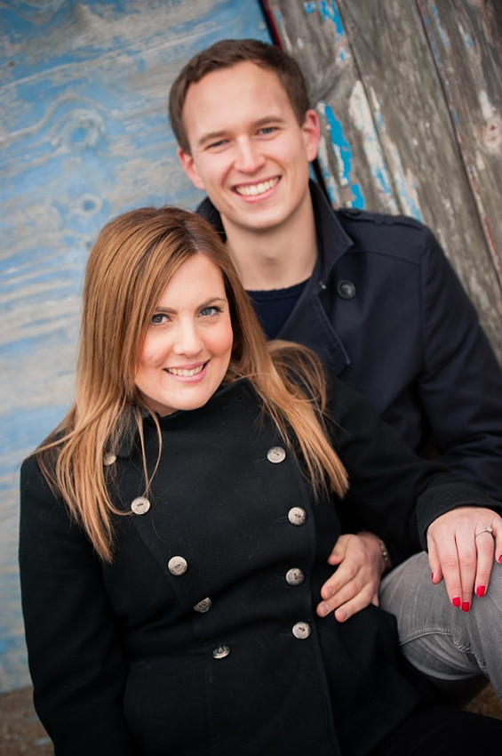 Portrait of the couple on their pre wedding photoshoot.