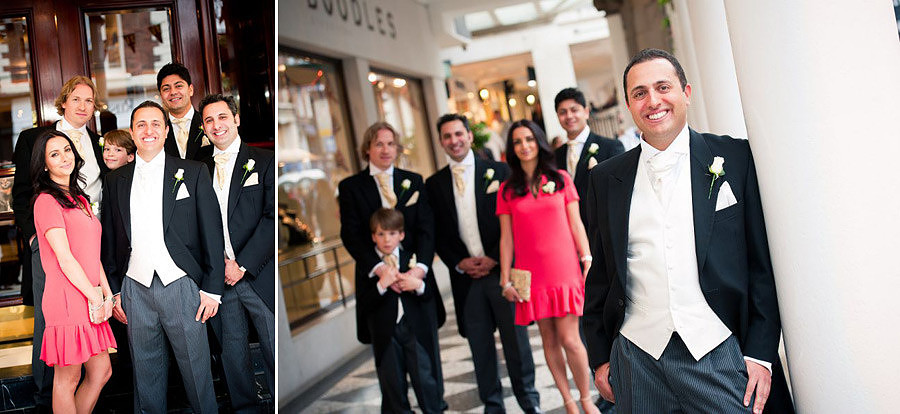 The groom and the ushers at at the Chester Grosvenor