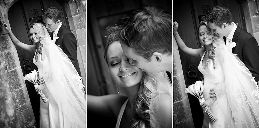 Bride and groom at Gwydir Castle. Wedding Photographer: Celynnen Photography