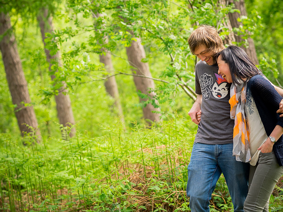 Photograph of Dan & Lisa in Delamere Forest. Celynnen Photography. Pre Wedding Shoot. Dan & Lisa