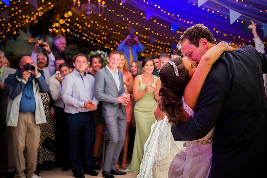 Wedding photographer Ruthin Celynnen Photography the bridesmaids look on at the first dance