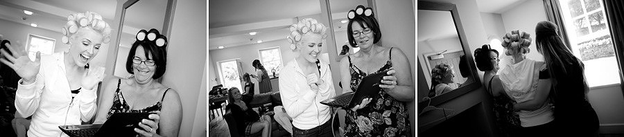 The bride getting ready for her wedding at Nant-Gwythern by Celynnen Photography