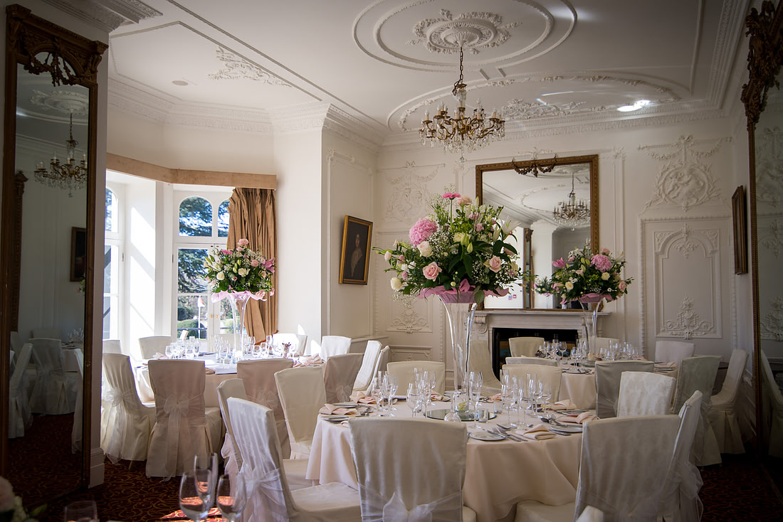 Image of the wedding reception room for a wedding at Taplow House.