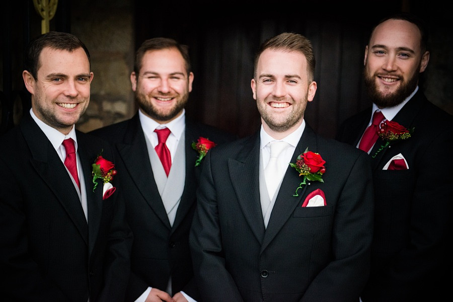 Groom and Ushers by Photographer Celynnen Photography