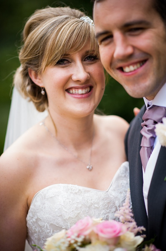Bride and Groom Portrait by North Wales Wedding Photographer Celynnen Photography