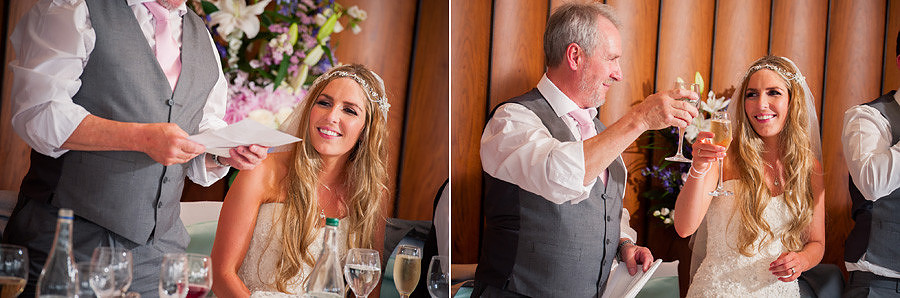 Wedding speeches in Portmeirion. Wedding photographer: Celynnen Photography