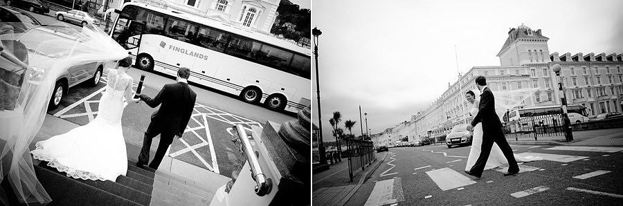 walking out on the promenade at the St-Georges Hotel, Llandudno by Celynnen Photography