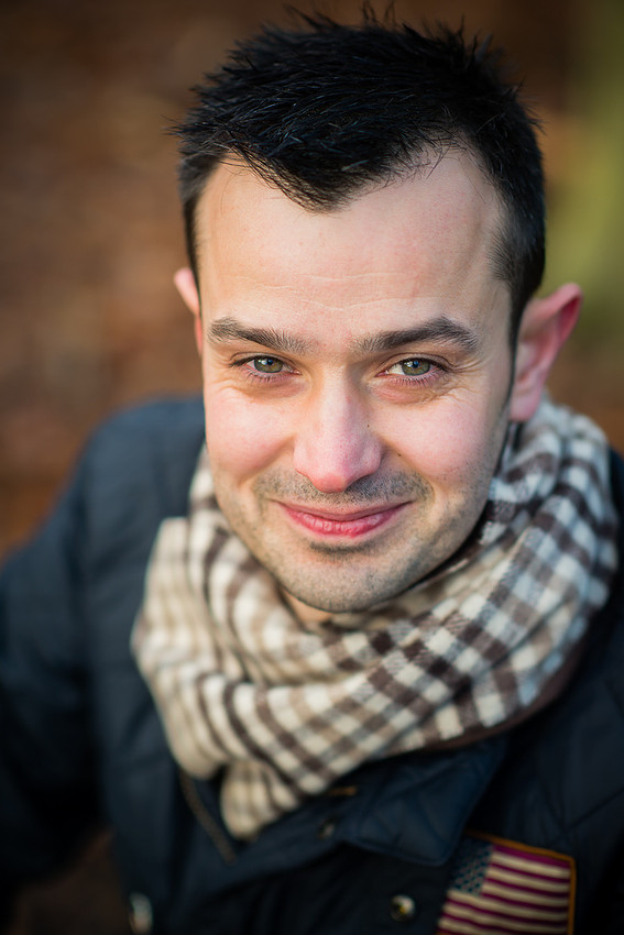 Portrait of future groom during his pre wedding photo shoot in Delamere Forest.