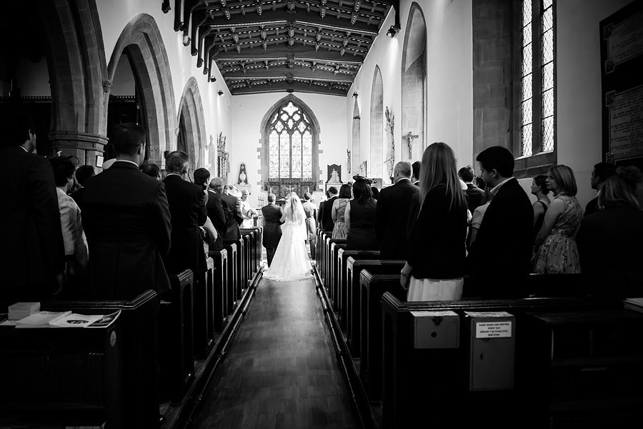 Wedding photographer Ruthin Celynnen Photography, the bride walking down the church