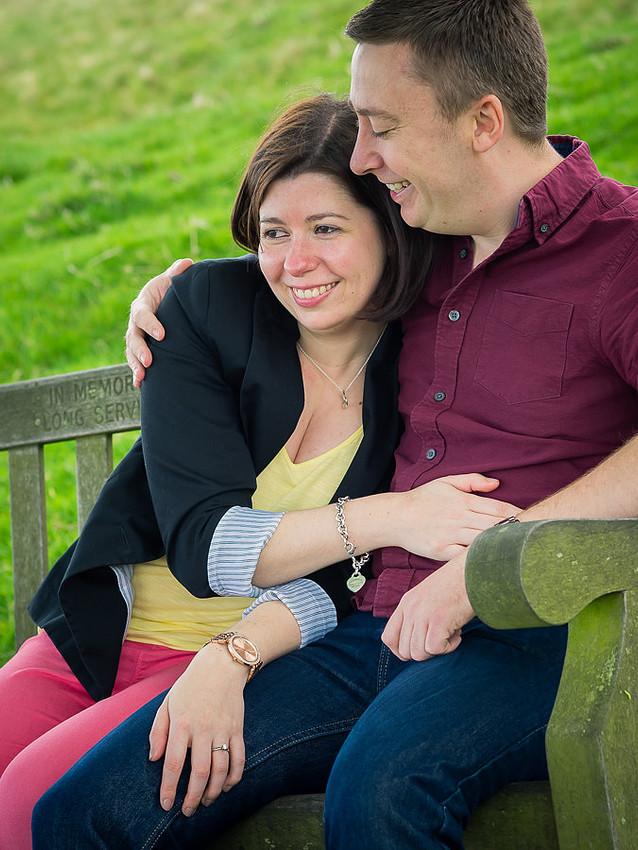 Picture of Katharine & Matt looking happy & relaxed during Pre Wedding Shoot at Lyme Park, photographed by Celynnen Photography.